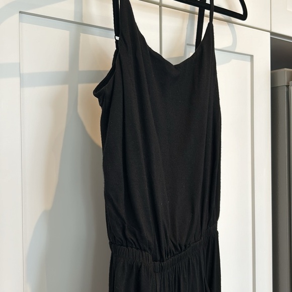 Gap Maxi Knit Sun Dress Draped Pockets Spaghetti Straps Black Women Size S - Picture 8 of 12